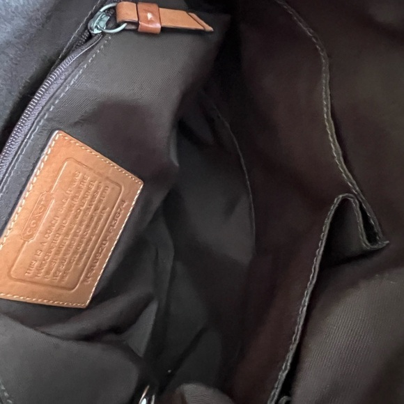 Coach Brown Signature Jacquard Shoulder Bag F13674 - Picture 7 of 12